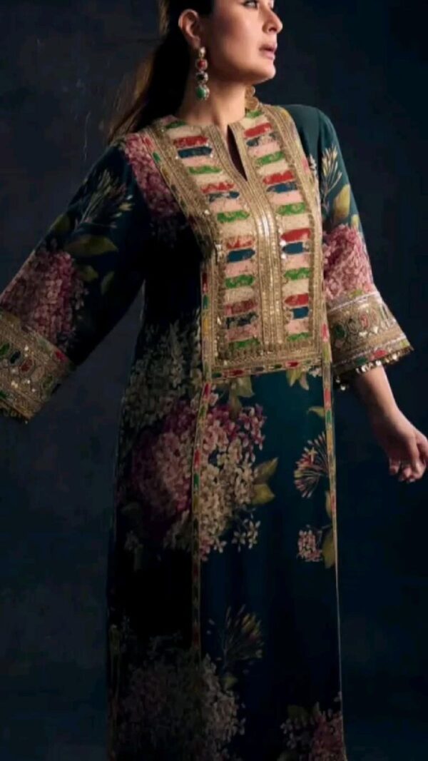 Sabyasachi-Pure Silk With 4 side Lace Silk Dupatta