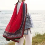 Hussain Rehar- Embroidered Dhanak 3pc