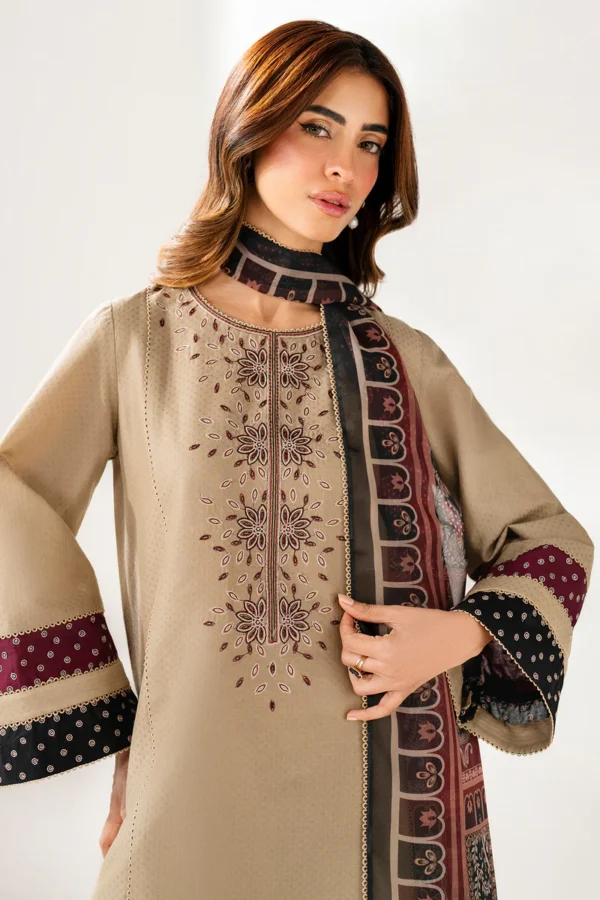 Jazmin-Dhanak Embroidered 3pc with Pashmina Shawl