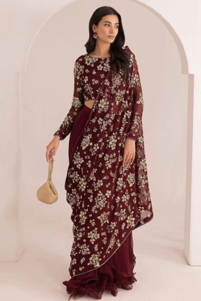 Jazmin-Luxury Chiffon Embroidered Saree