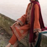 Jazmin Unstitched Three-Piece Dhanak Suit