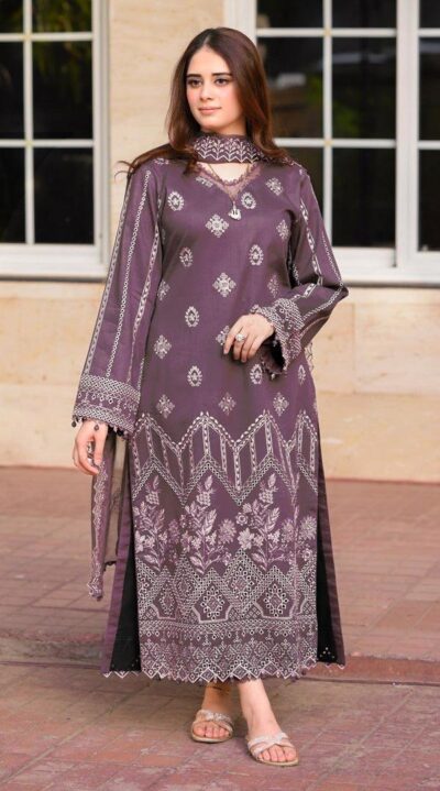 Libass-Dhanak Heavy Embroidery 3pc Suit