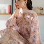 Linen Digital Printed with Embroidered Patches
