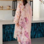 Linen Digital Printed with Embroidered Patches