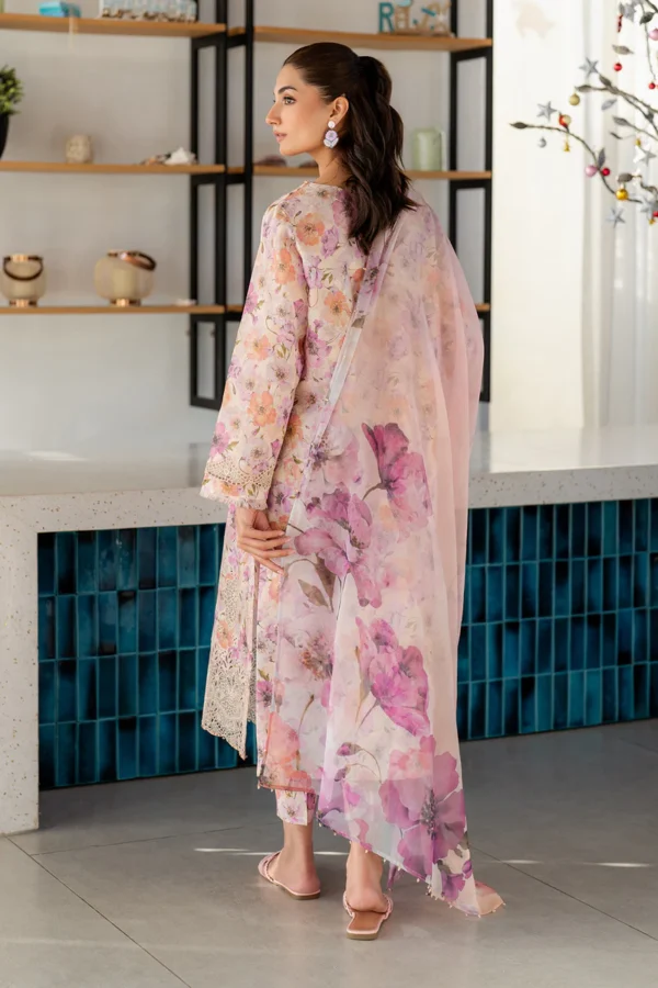 Linen Digital Printed with Embroidered Patches