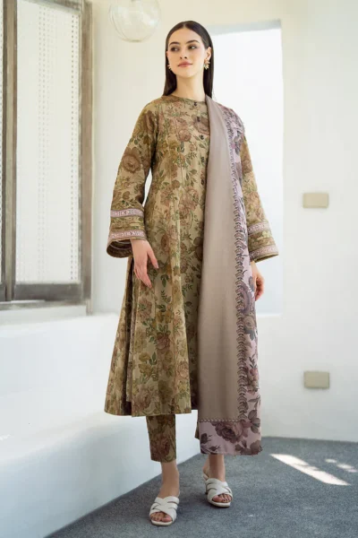 Luxury Unstitch 3pc khaddar suit
