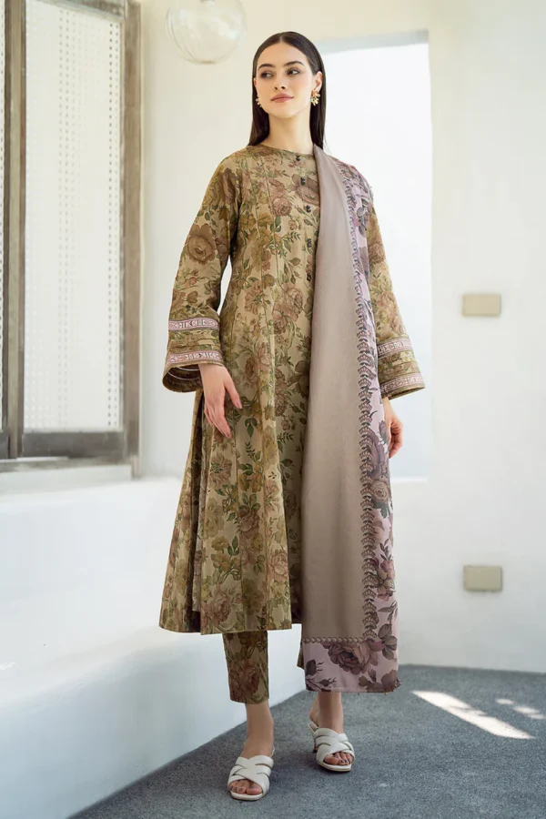 Luxury Unstitch 3pc khaddar suit