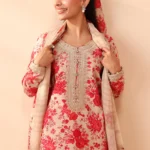 Maria B-Linen Printed 3pc with Heavy Embroidered Patches
