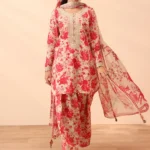 Maria B-Linen Printed 3pc with Heavy Embroidered Patches