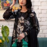 Maria B-Printed Linen With Embroidered Patches 3pc