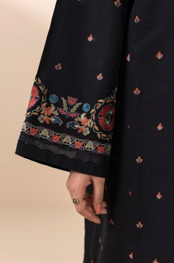 Sapphire Black Dhanak Digital Printed 3pc–Winter Collection