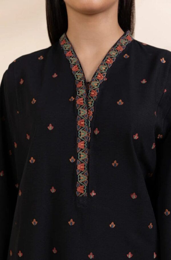 Sapphire Black Dhanak Digital Printed 3pc–Winter Collection