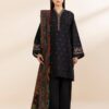 Sapphire Black Dhanak Digital Printed 3pc–Winter Collection