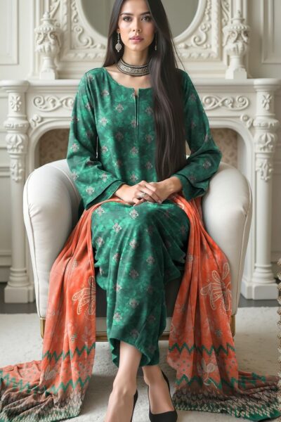 Sapphire-Khaddar Digital Printed 3pc-3