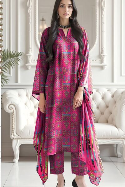 Sapphire-Khaddar Digital Printed 3pc-5