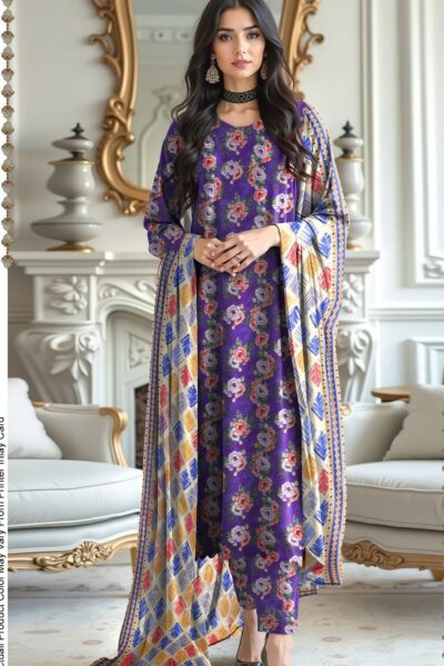 Sapphire-Khaddar Digital Printed 3pc-8
