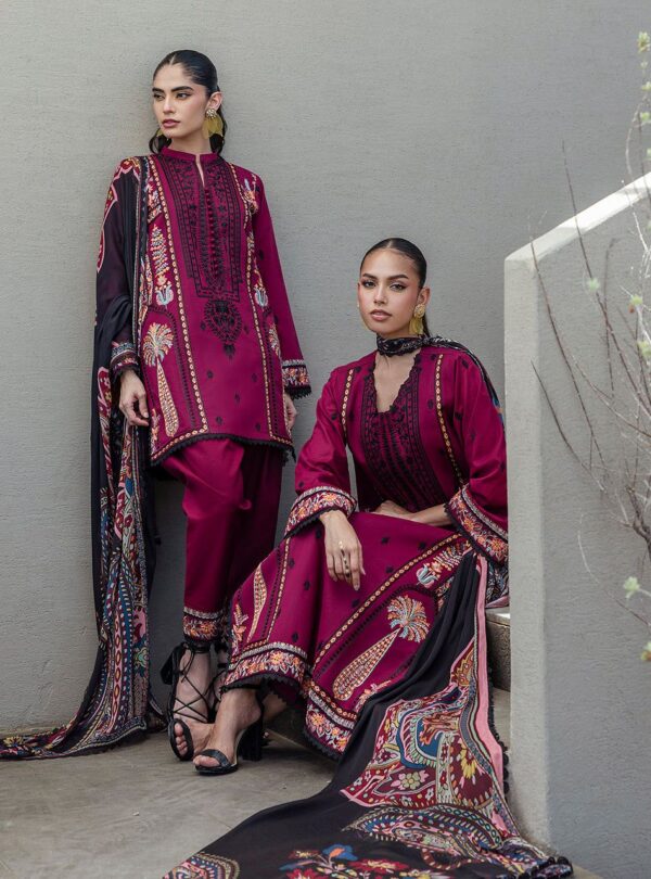Zainab Chottani-Dhanak Embroidered 3pc Suit