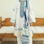 Zara Shahjahan Embroidered Linen 3pc with Zari Wool Shawl