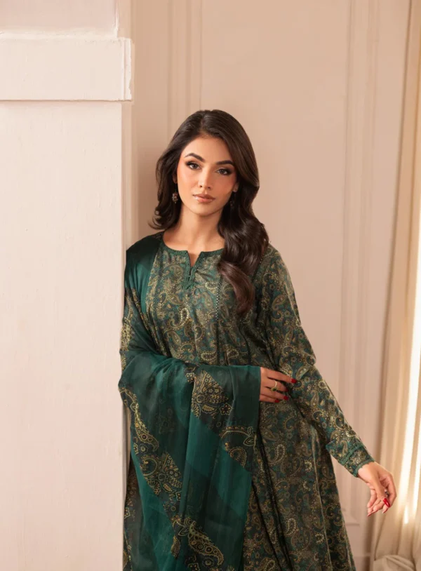 Zarif-Linen Printed All Over 3pc