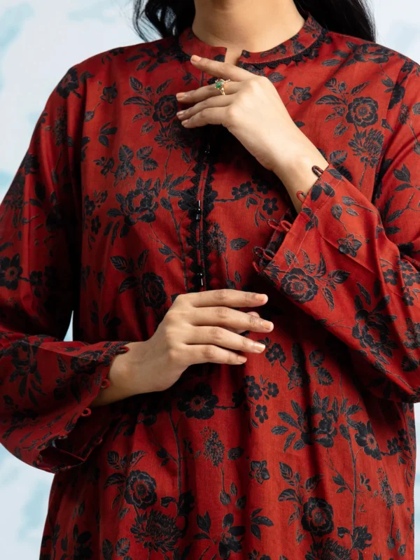 edenrobe-3pc Printed Linen