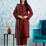 edenrobe-3pc Printed Linen