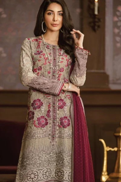 sie-Chiffon Embroidery 3pc Wedding Collection