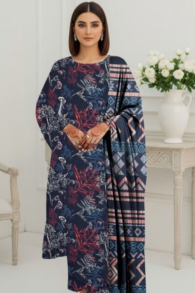 Digital Printed Karandi with Wool Shawl (028)