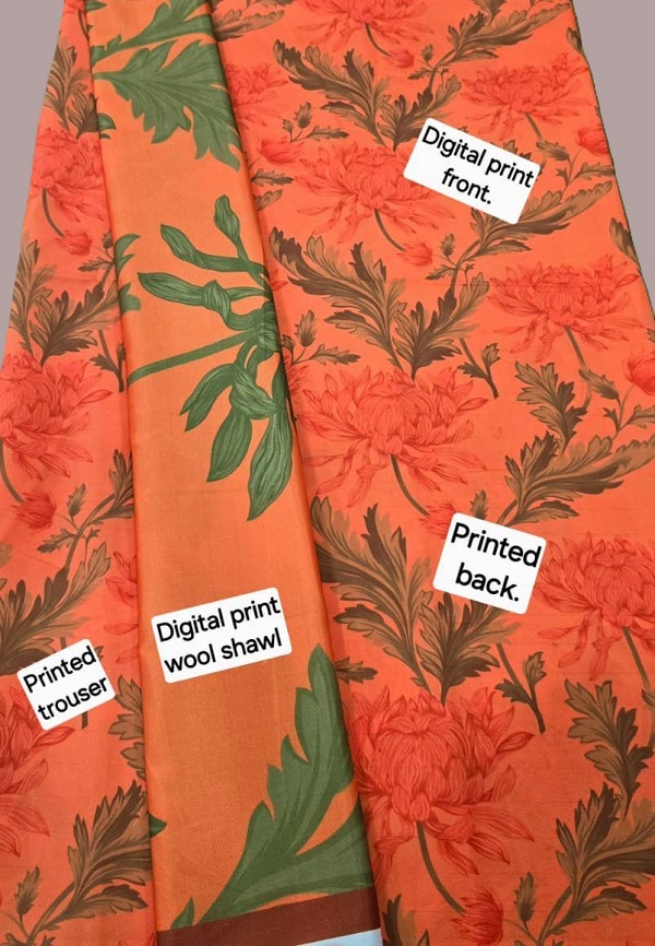 Digital Printed Karandi with Wool Shawl (032)