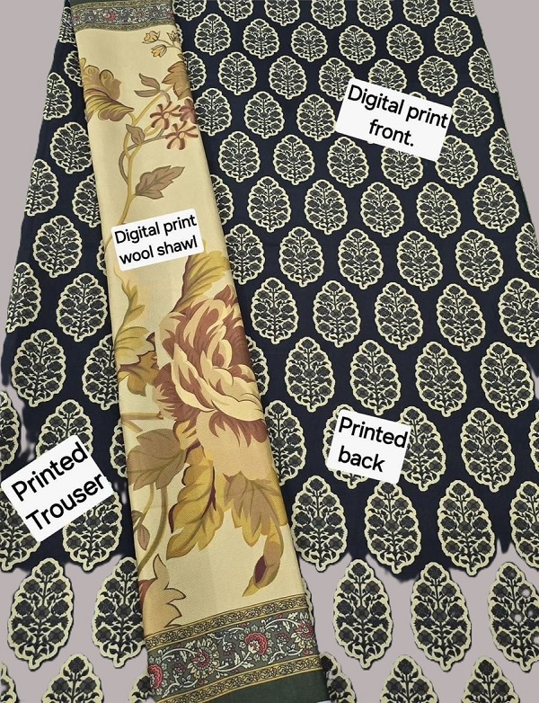 Digital Printed Karandi with Wool Shawl (030)