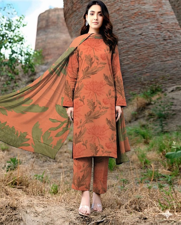 Digital Printed Karandi with Wool Shawl (032)