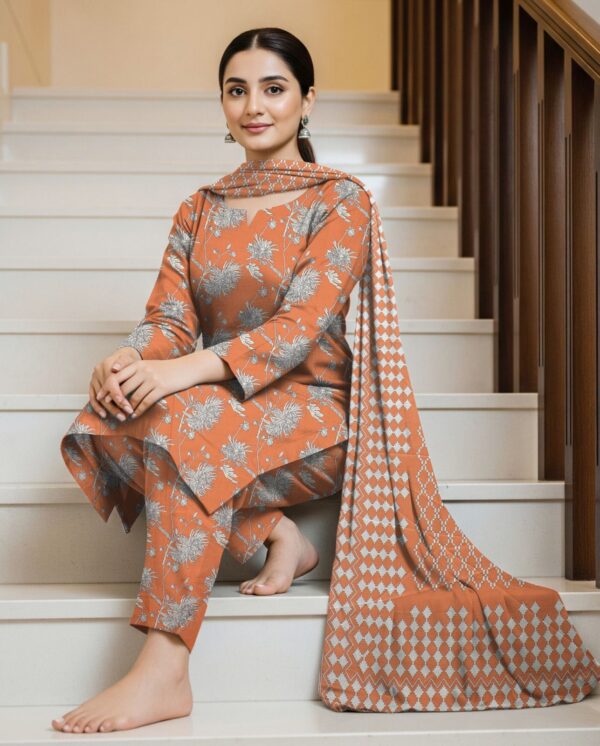 Digital Printed Karandi with Wool Shawl