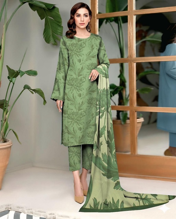 Digital Printed Karandi with Wool Shawl (037)