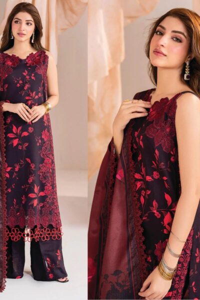Asifa & Nabeel-Karandi Printed 3pc with Patches