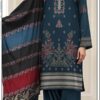 Bareeze Embroidered 3pc with Rangoli Shawl