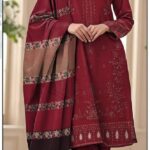 Bareeze Embroidered 3pc -with Rangoli Shawl