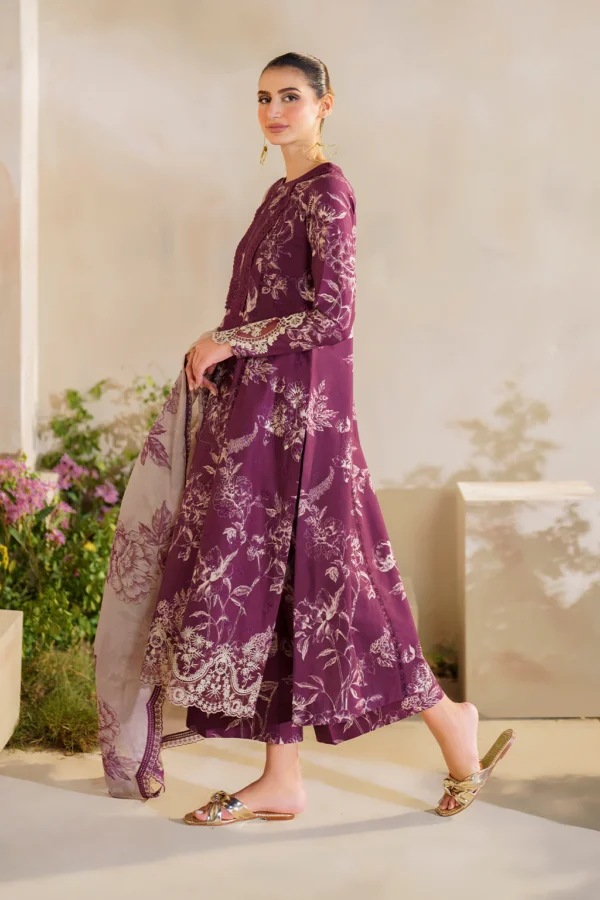 Baroque-Digital Printed Khaddar with Embroidered Patches