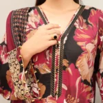 Baroque- Khadar Printed with Embroidery Patches 3pc