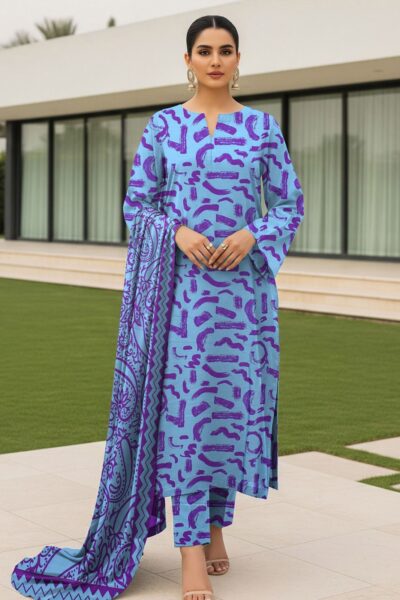 Digital Printed Karandi with Wool Shawl (023)