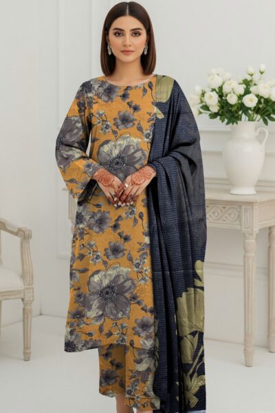 Digital Printed Karandi with Wool Shawl (024)