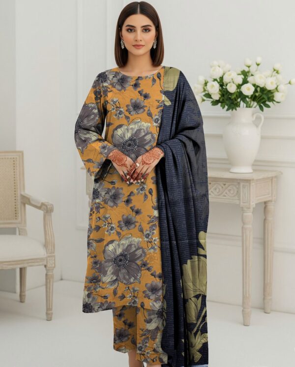 Digital Printed Karandi with Wool Shawl (024)
