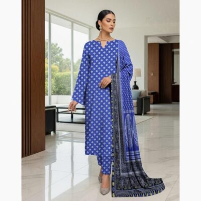 Digital Printed Karandi with Wool Shawl (025)