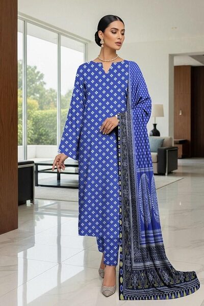 Digital Printed Karandi with Wool Shawl (025)