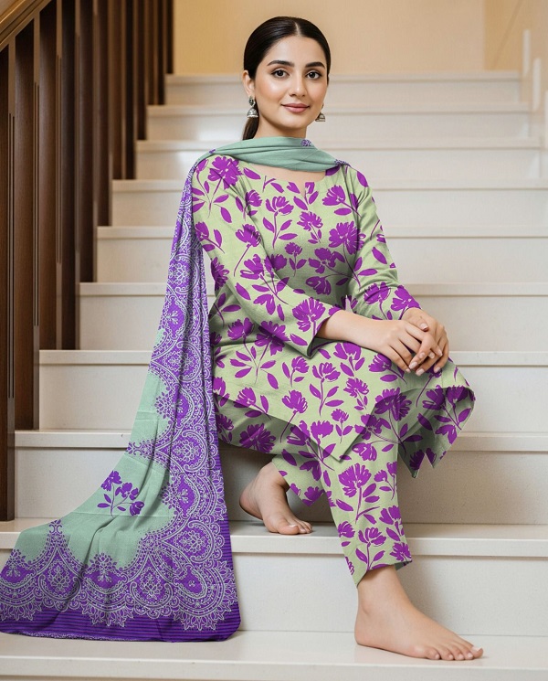 Digital Printed Karandi with Wool Shawl (039)