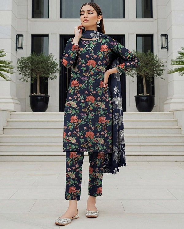 Digital Printed Karandi with Wool Shawl (029)