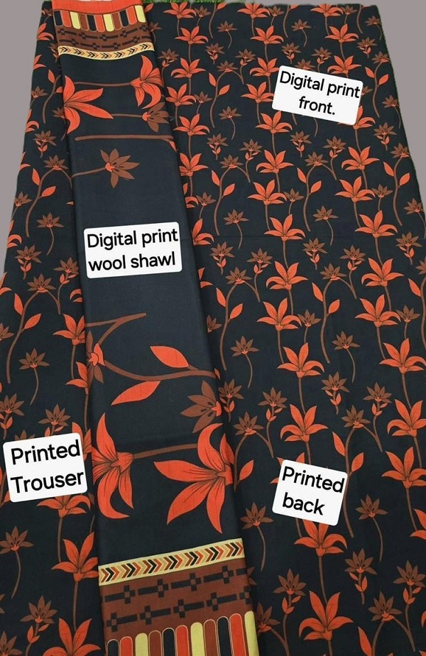 Digital Printed Karandi with Wool Shawl (026)