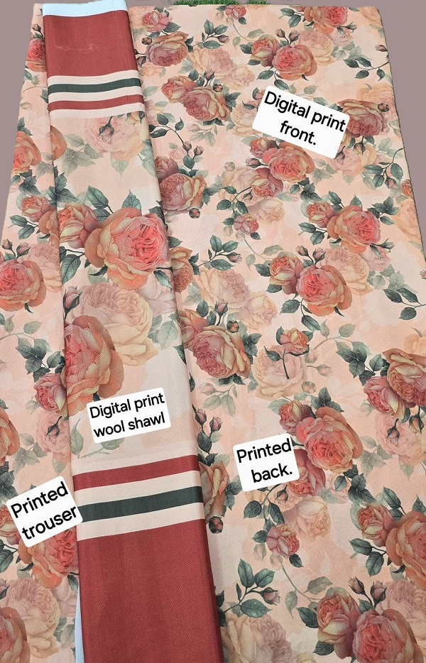 Digital Printed Karandi with Wool Shawl (027)