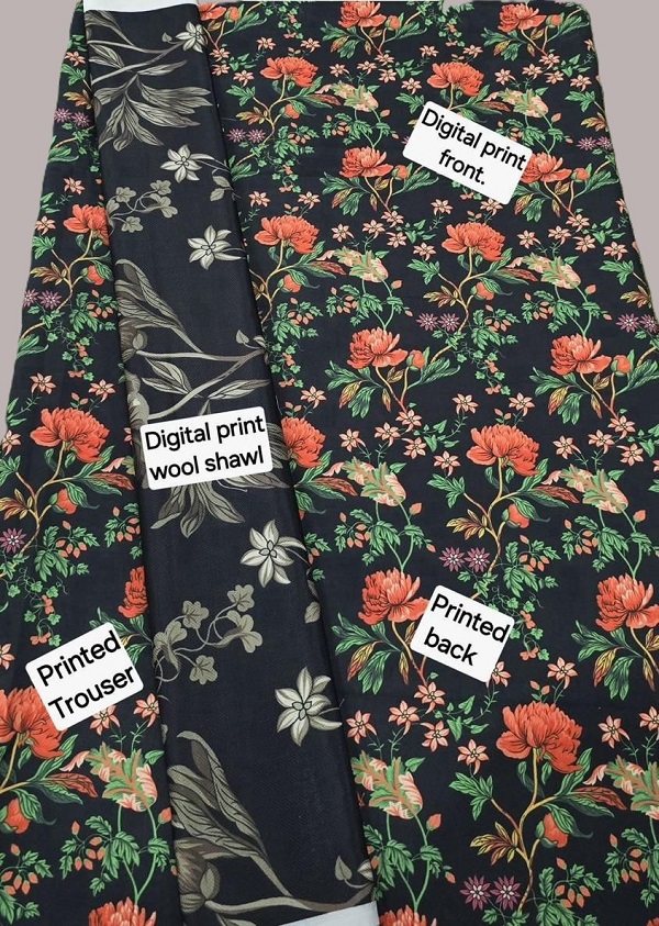 Digital Printed Karandi with Wool Shawl (029)