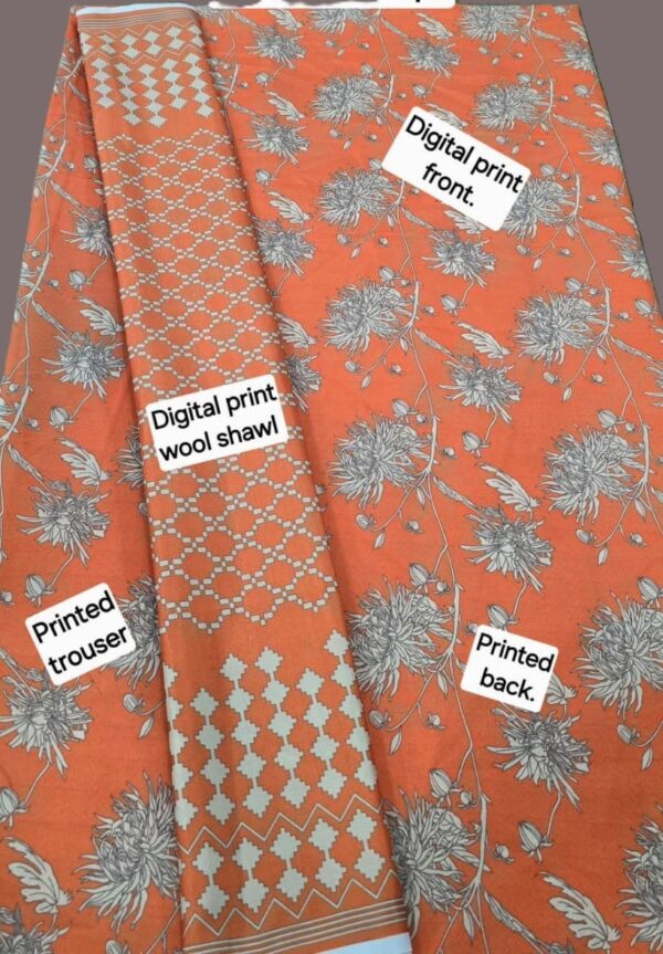 Digital Printed Karandi with Wool Shawl