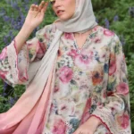 Digital Printed Khaddar with Embroidered Patches