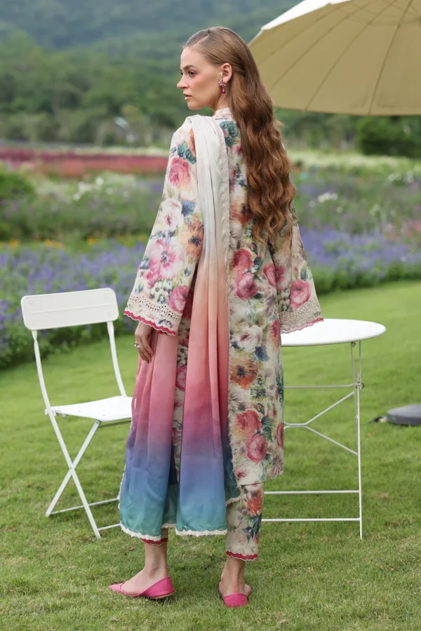 Digital Printed Khaddar with Embroidered Patches